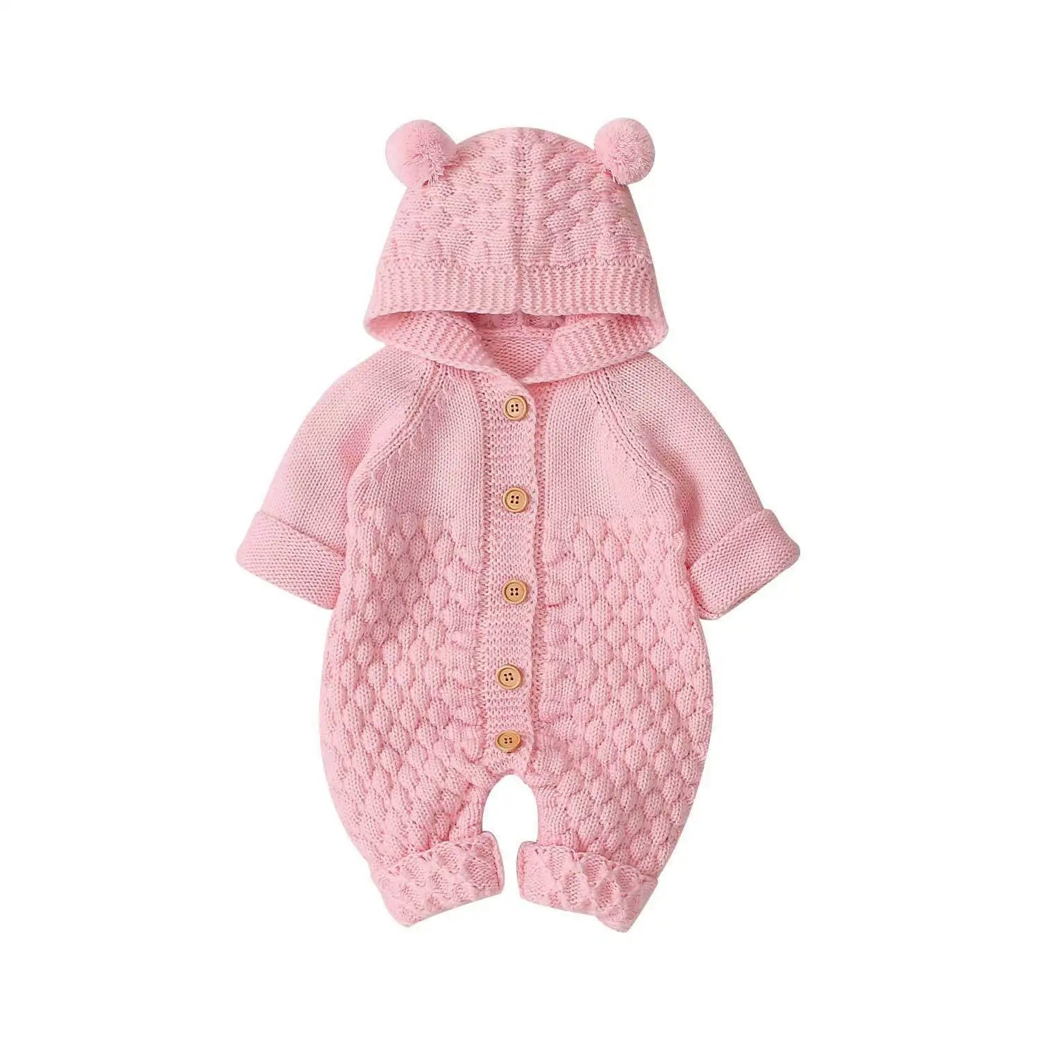Baby Hooded Knit Romper