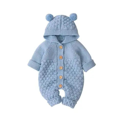 Baby Hooded Knit Romper