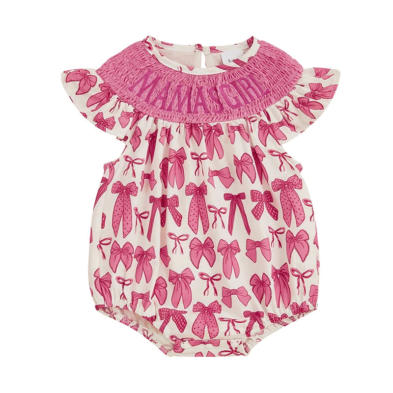Baby Girl Floral Bow Romper