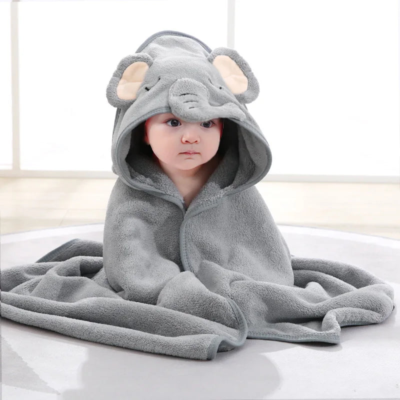 Cartoon Hooded Baby Towel