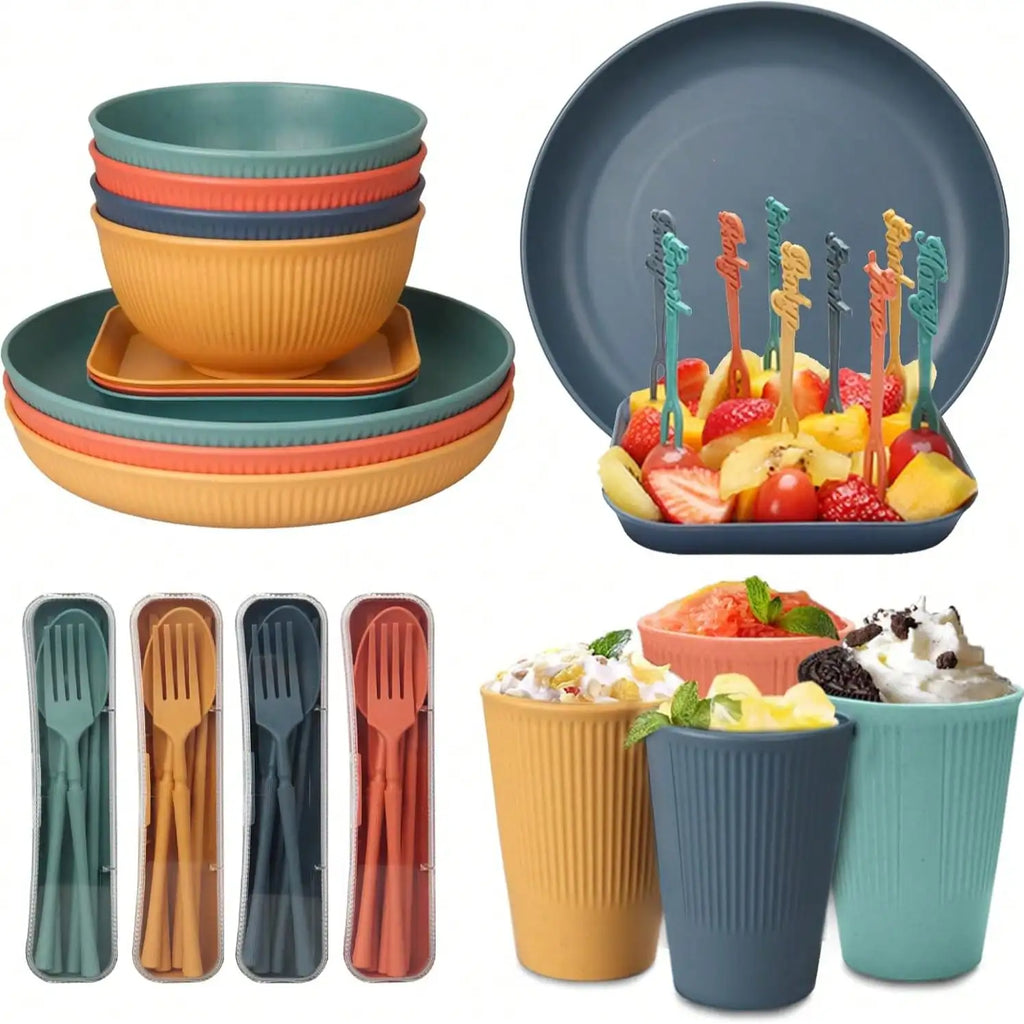 52-Piece Reusable Dinnerware Set