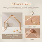 Wooden Baby Play Gym with Hanging Rattles