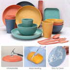 52-Piece Reusable Dinnerware Set