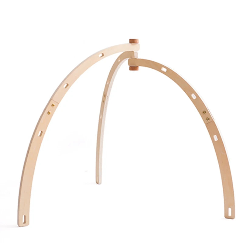 Wooden Baby Play Gym with Hanging Rattles