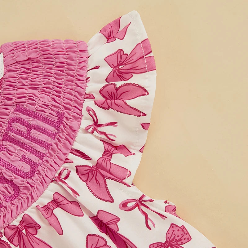 Baby Girl Floral Bow Romper