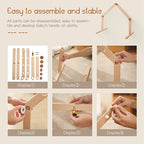 Wooden Baby Play Gym with Hanging Rattles