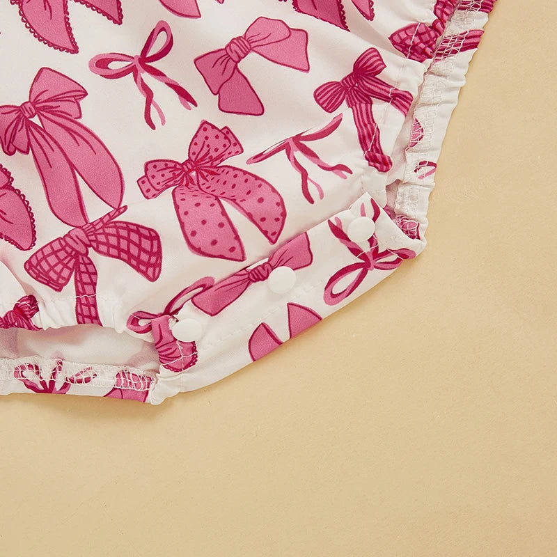 Baby Girl Floral Bow Romper