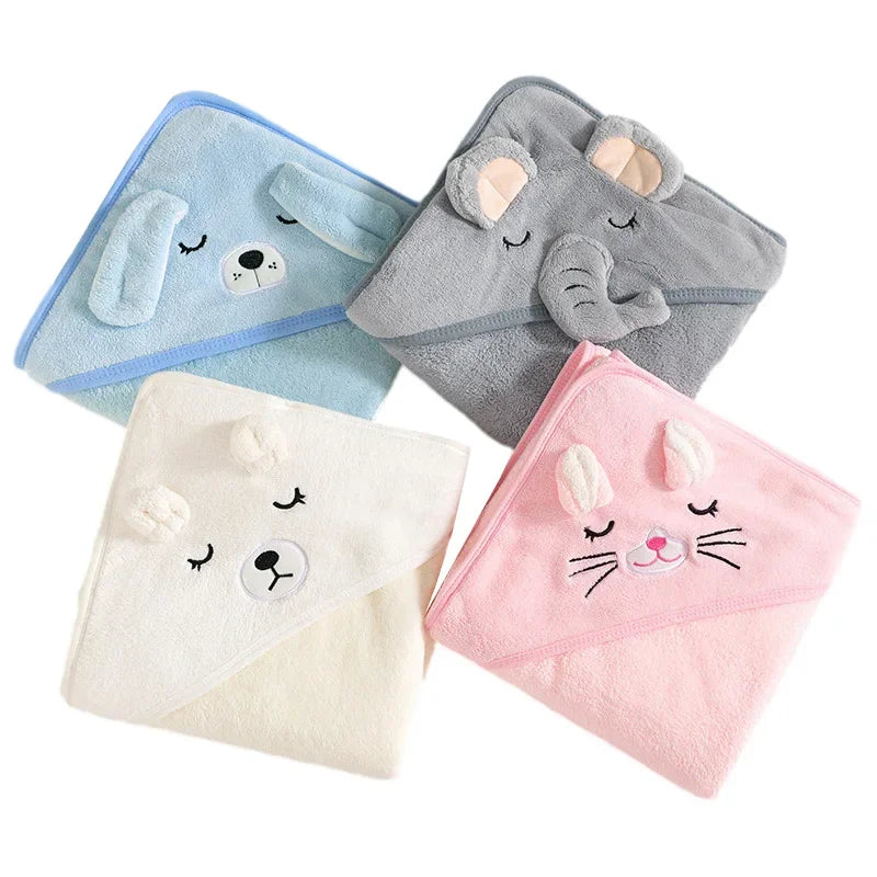 Cartoon Hooded Baby Towel