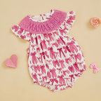 Baby Girl Floral Bow Romper