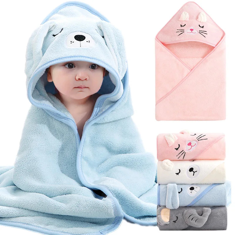 Cartoon Hooded Baby Towel